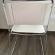Chaise design cuir blanc