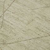 Handwoven Turkish Rustic 206 cm x 295 cm Beige Wool Carpet