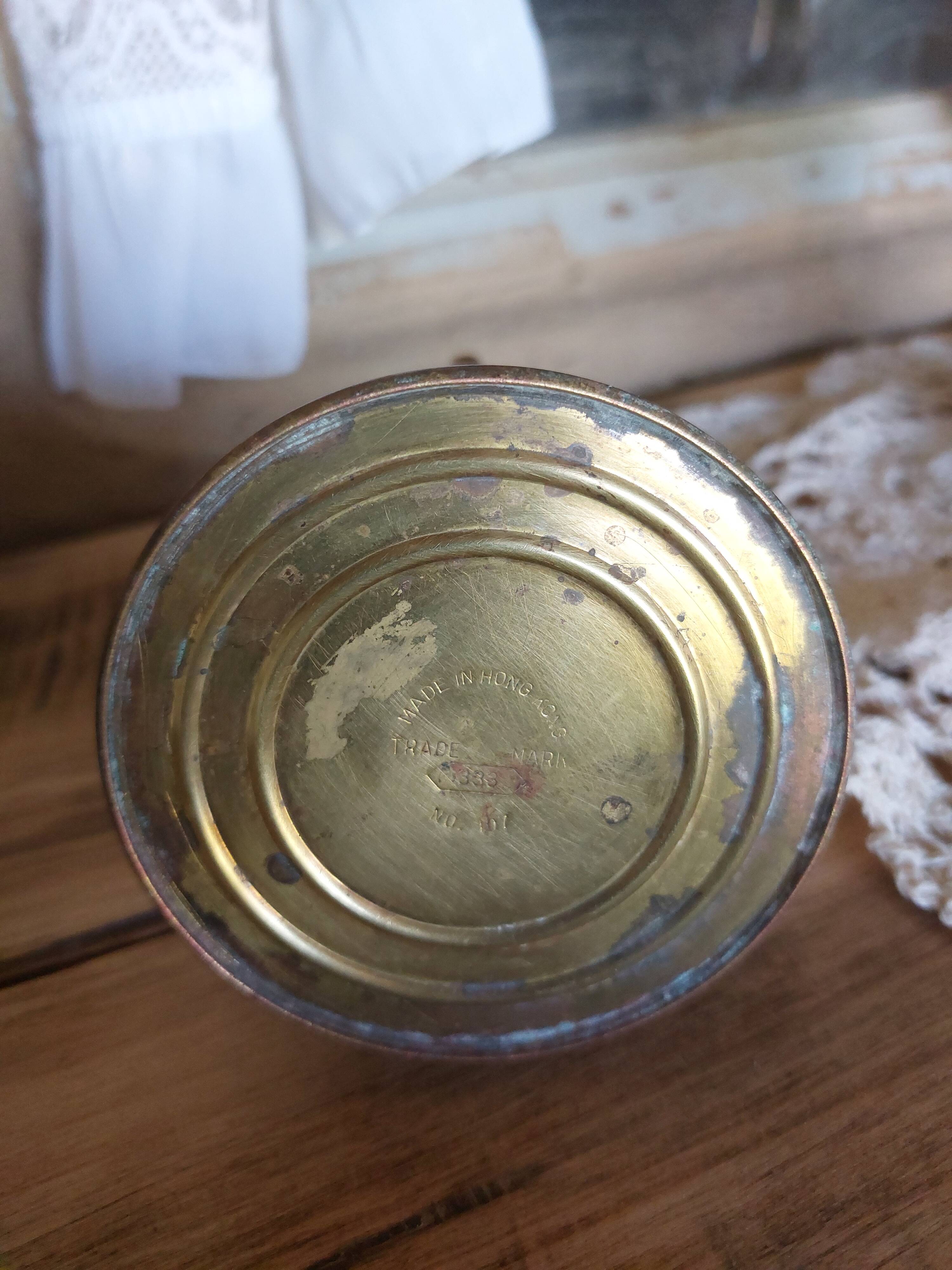 Spray bottle, brass mister Made in Hong Kong Vintage
