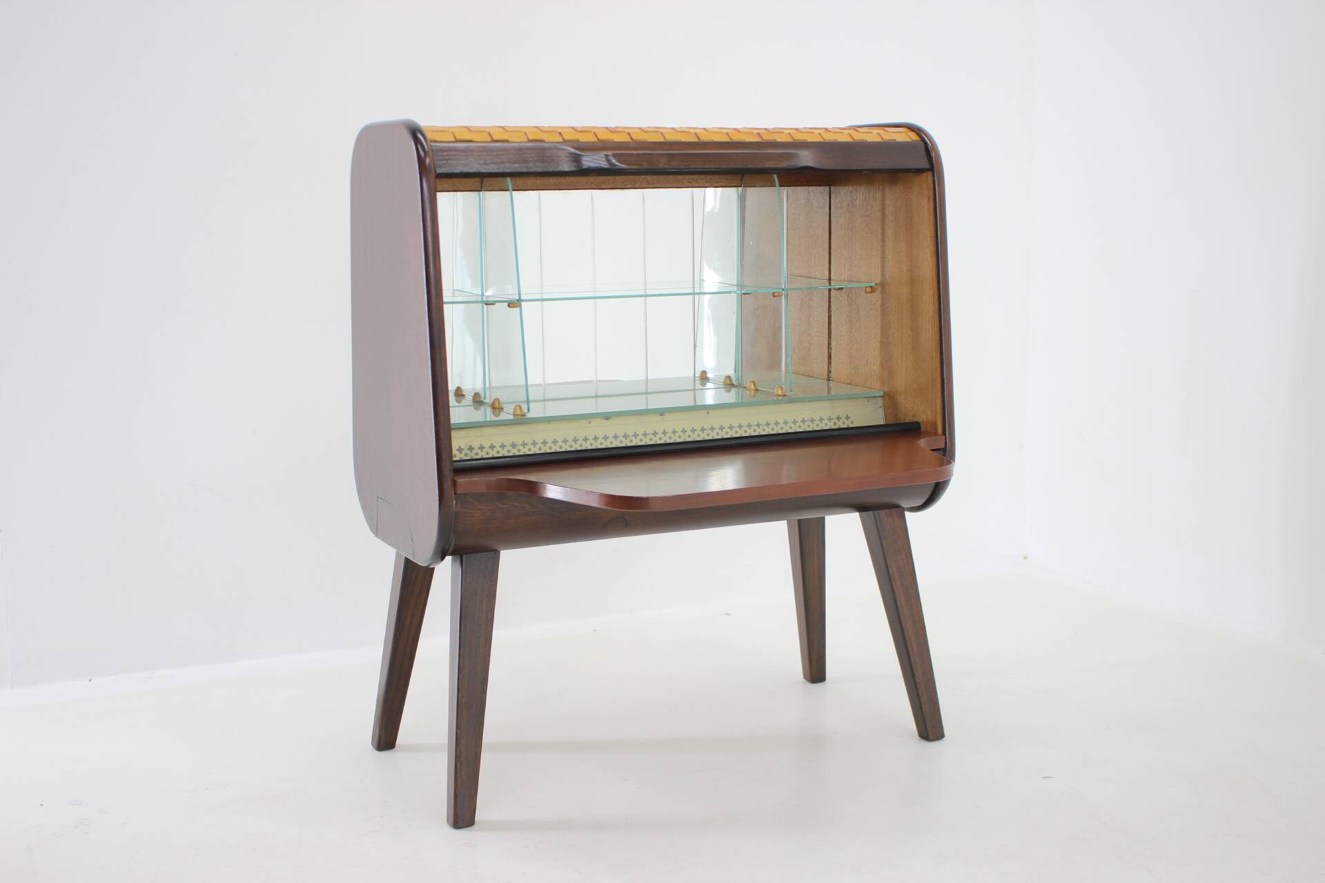 1950s Rare Wooden Bar Cabinet ,Czechoslovakia