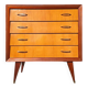 Vintage Chest of Drawers with Compass Feet, Old Furniture