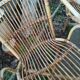 Paire de fauteuils en rotin patinés naturels