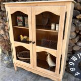 Refurbished solid wood display cabinet/sideboard