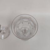 Pair of Saint Louis crystal glasses, Papin model.