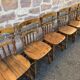 6 Windsor chairs restaurant Western style tavern vintage 1980s