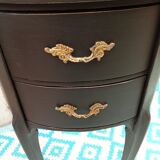 Black patina bedside table