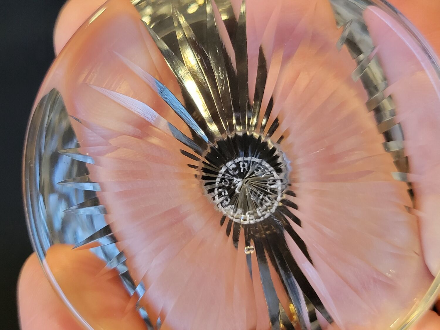6 St Saint Louis champagne glasses Florian model in cut crystal 539