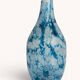 Brutalist Blue and White Reactive Art Glass Vase, Europe, 1970s