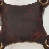 Auxiliary table made of wood, marble and brass, France 1950