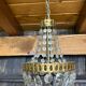 Lustre ancien montgolfière avec pampilles