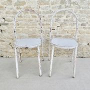 Paire de chaises Mobilor, en métal et bois