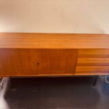 Scandinavian sideboard with 2 doors and 3 drawers in teak.