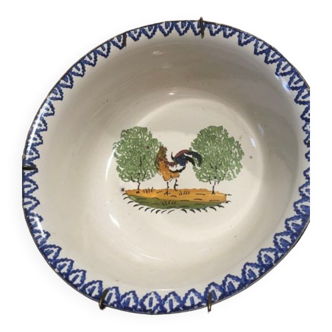 Salad bowl rooster earthenware collection