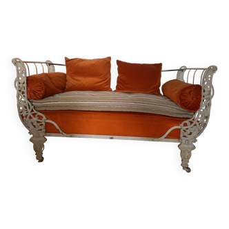 Antique iron bench