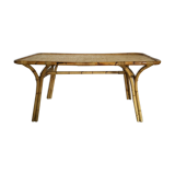 Vintage rattan table