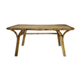 Table en rotin vintage