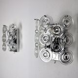 Pair of oscar torlasco wall lamps, murano glass, italy, 1970