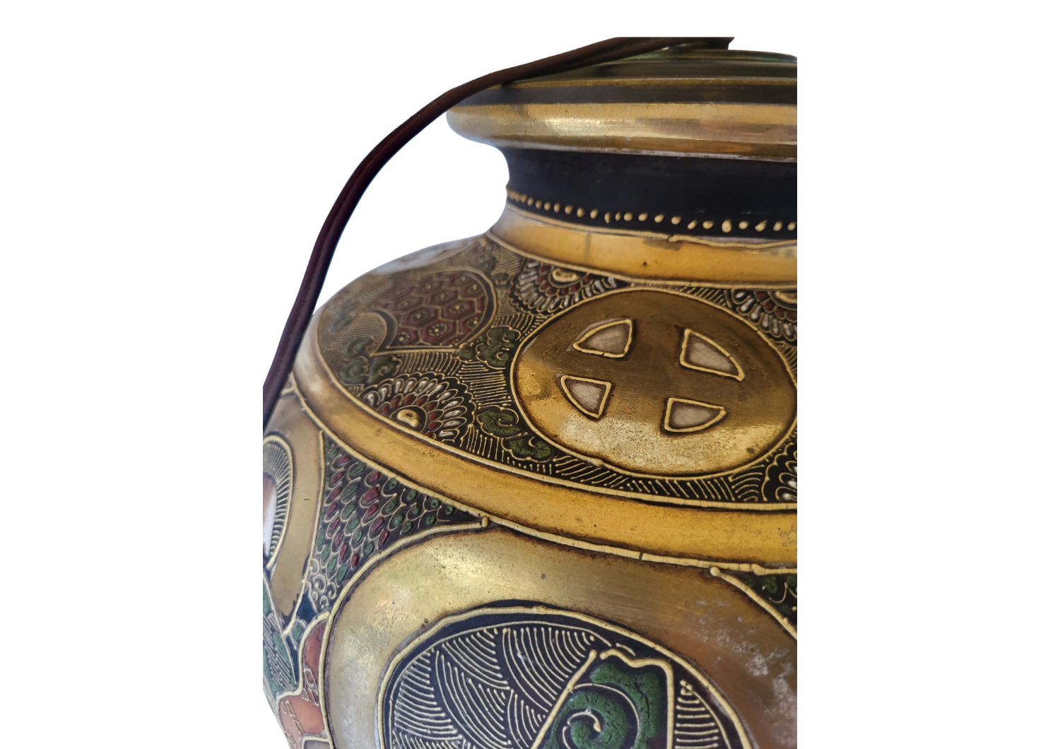 Handmade Asian style lamp in ceramic