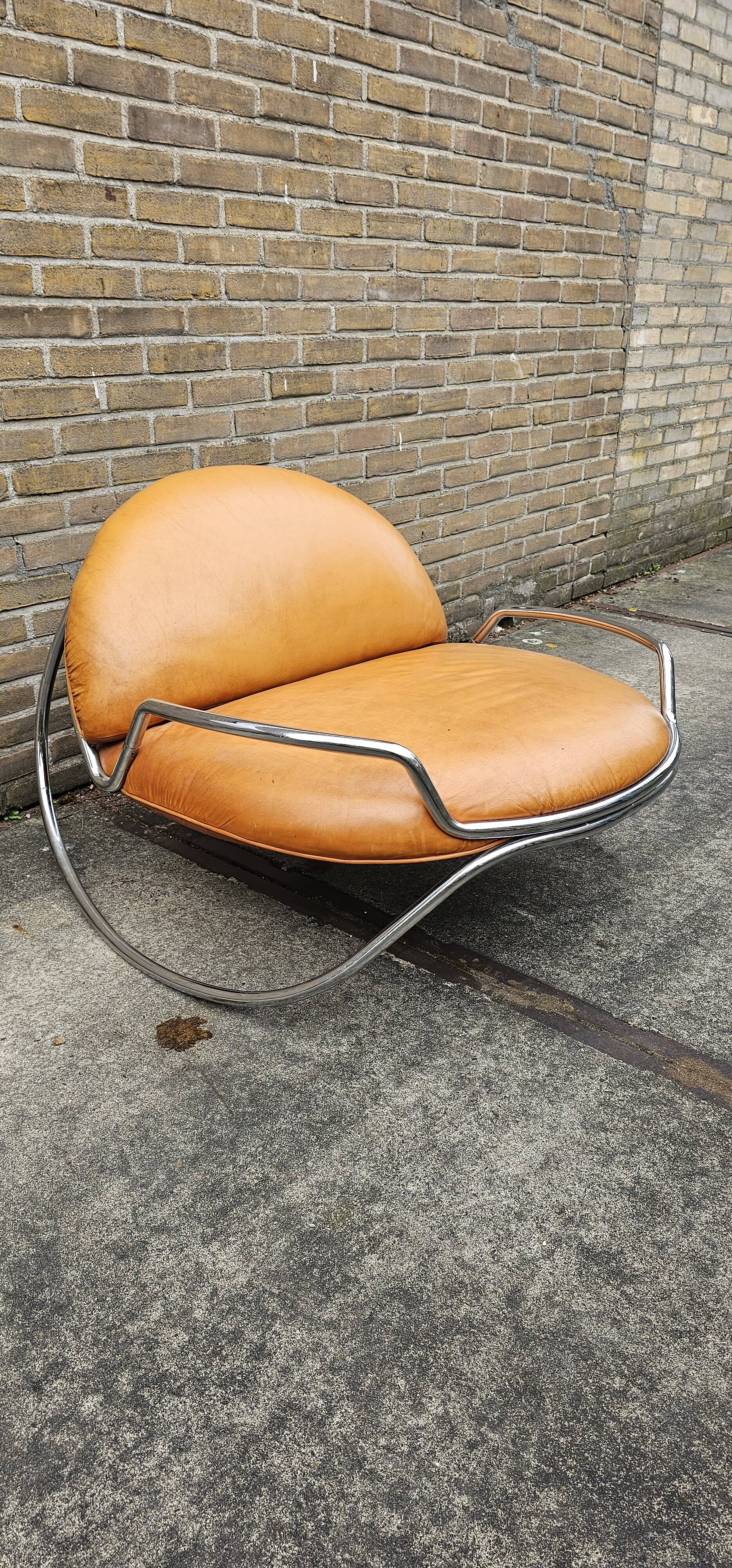 Chaise ondalunga vintage Gastone Rinaldi 1971