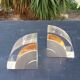 Plexi chrome metal bookends in the 70s