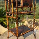 Natural Bamboo Magazine Racks, Stained, 19th Century Period