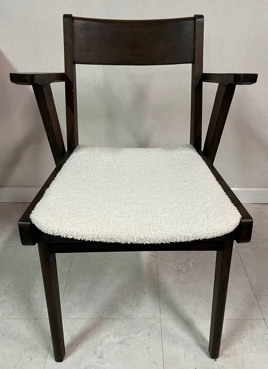 Bridge armchair in new French terry fabric