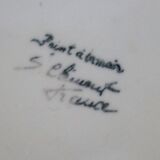 Pair of Saint Clement barbotine vases H 39cm circa 1900