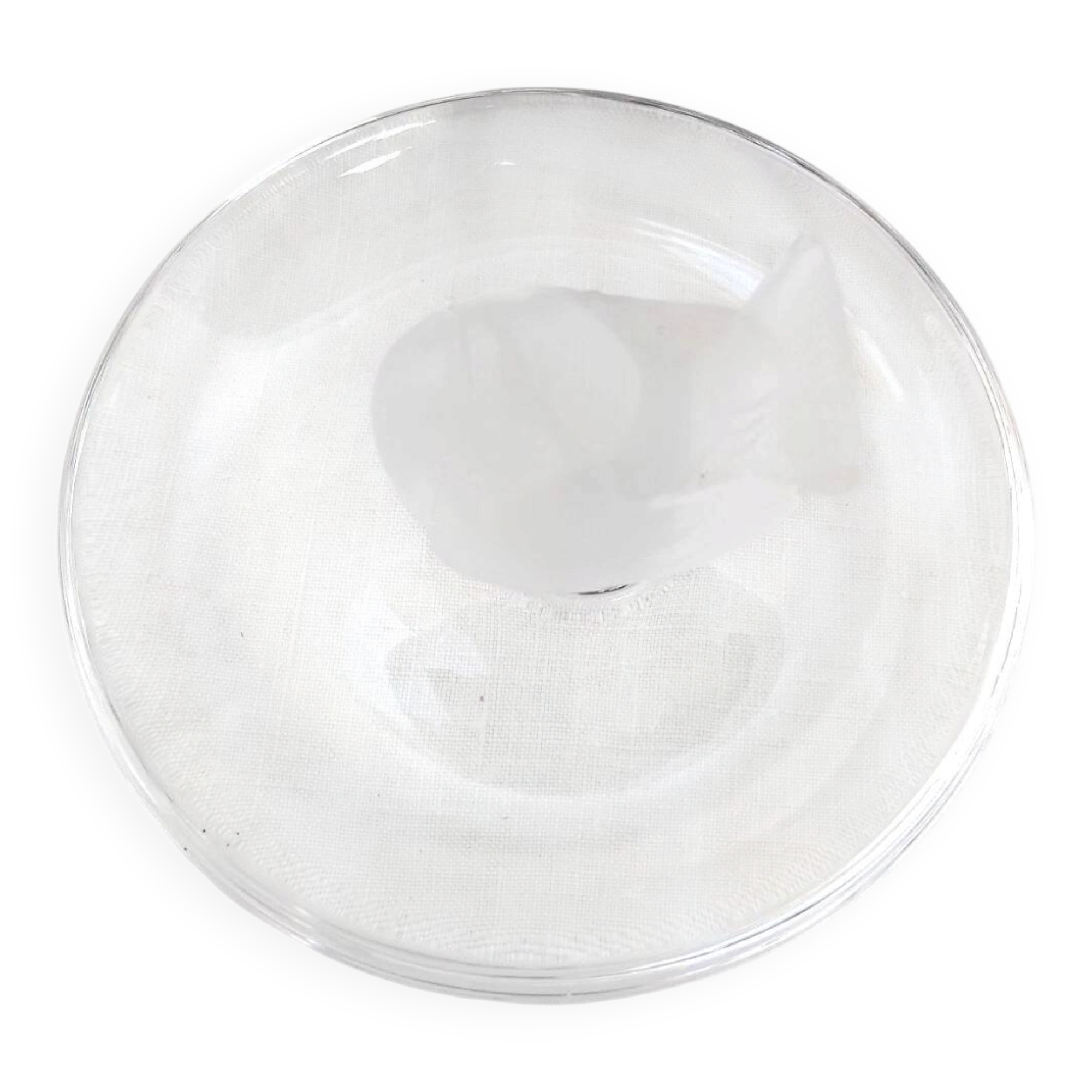 Lalique France - Crystal Ring Holder Sparrow Figurine Signed