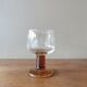Set of 6 vintage stemmed glasses, amber base