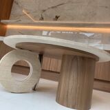 travertine coffee table