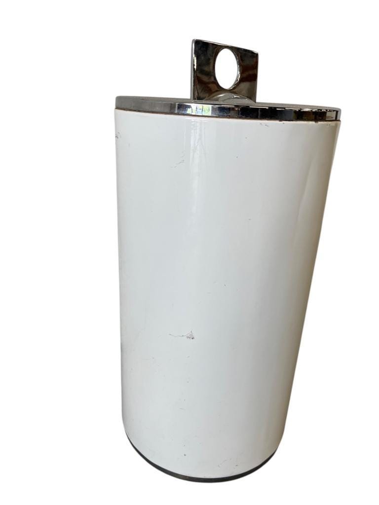 Vintage pedestal ashtray / floor ashtray with chrome accent