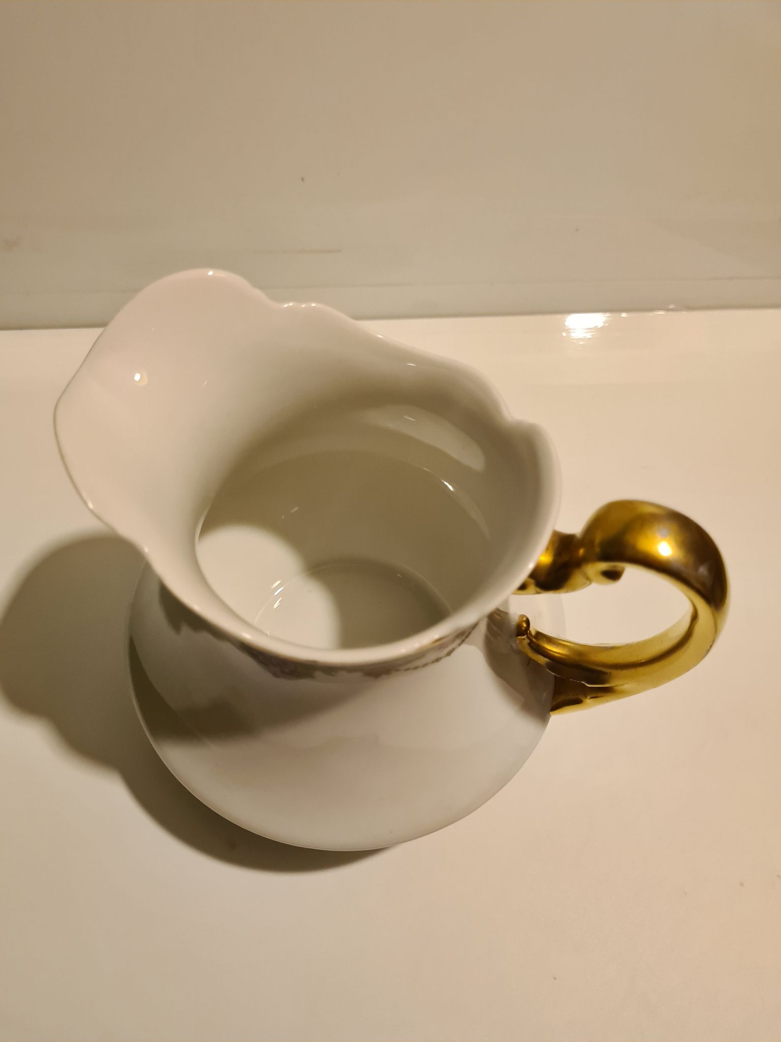 Limoges Porcelain Milk Jug P.N.L. decoration Floral frieze