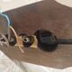 Paire d'appliques vintage bois et verre