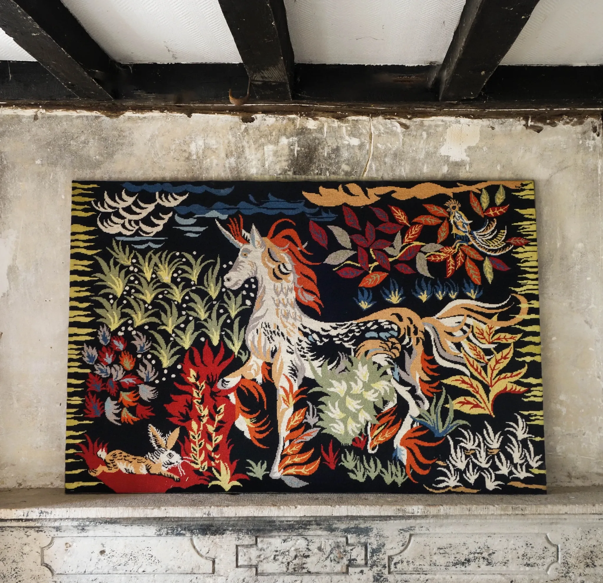 Large tapestry in the style of Jean Lurçat