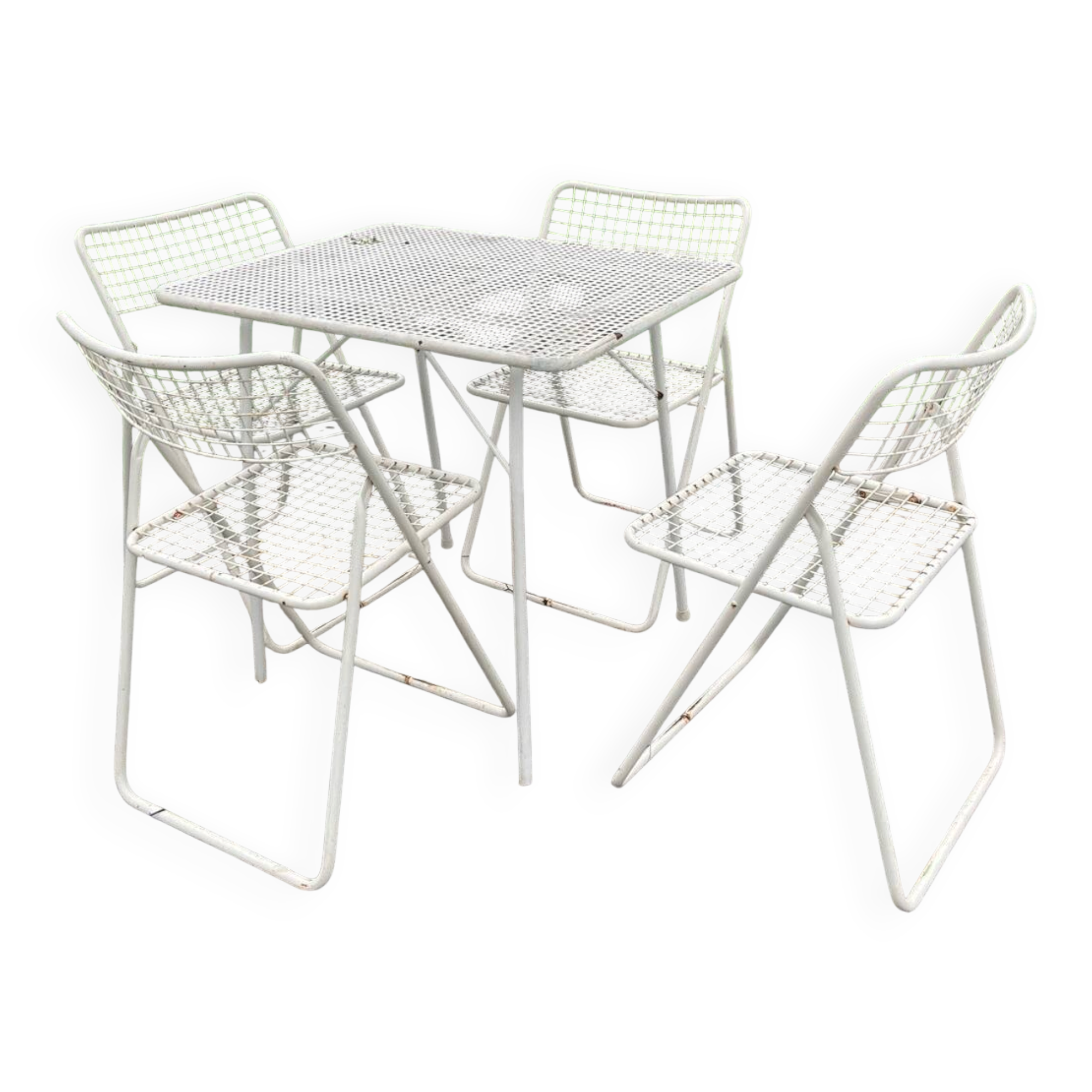 Vintage IKEA terrace lounge – Niels Gammelgaard – Table + 4 chairs