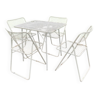 Vintage IKEA terrace lounge – Niels Gammelgaard – Table + 4 chairs