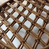 Coffee table in rattan and vintage wicker
