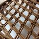 Table basse en rotin et osier vintage
