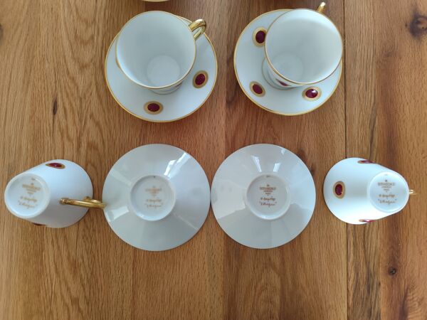 Lot de 6Tasses et Soucoupes Bernardaud Ithaque par Olivier Gagnère