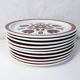 10 flat earthenware plates