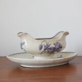 U&C Sarreguemines "Féria" iron clay sauce boat