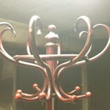 Art Nouveau curved wood coat rack