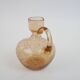 Petit porte bougie en verre bullé rose de Biot