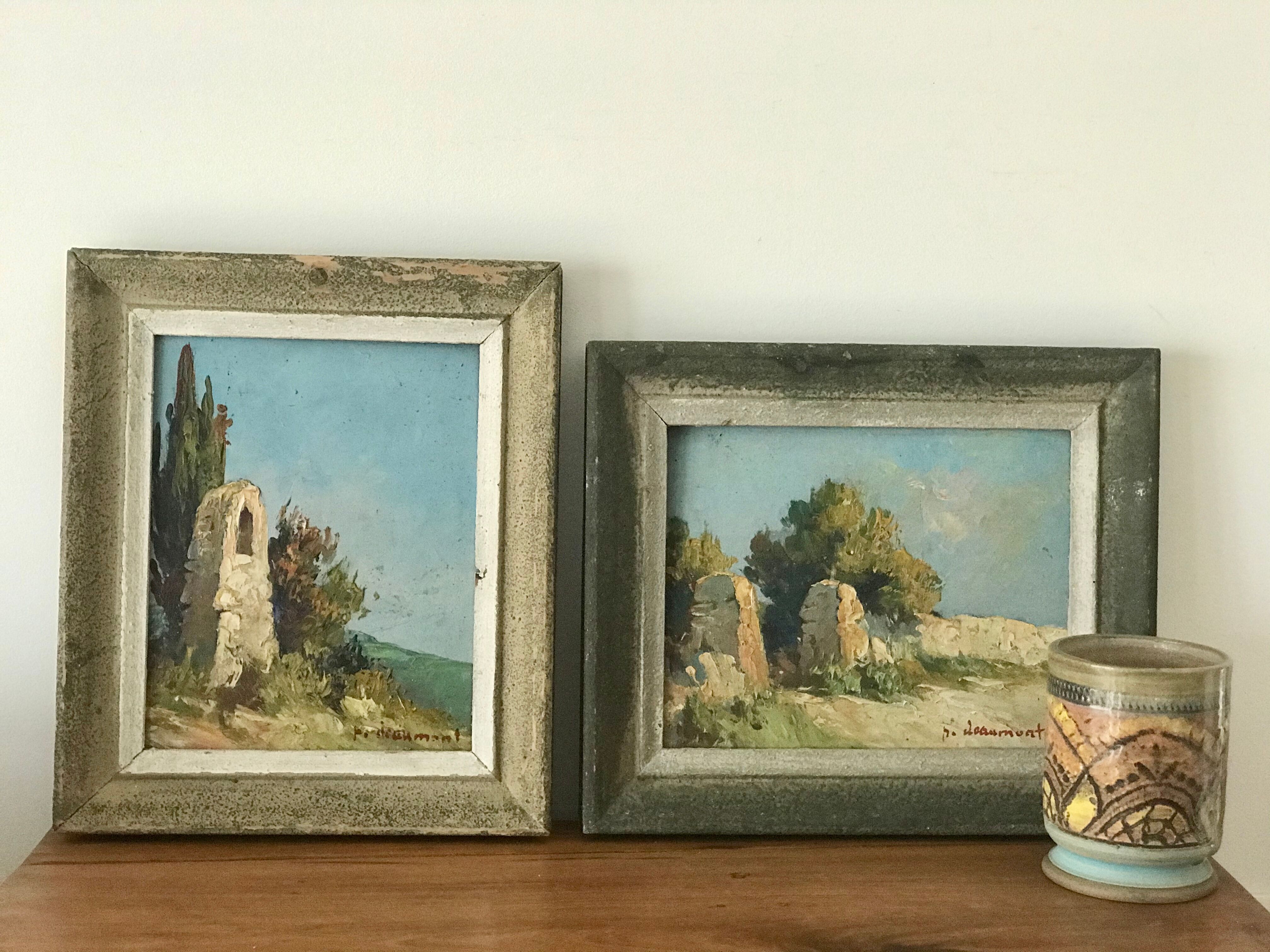 Paire de peintures anciennes