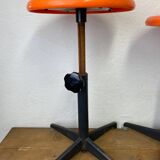 Two vintage industrial stools