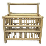 Rattan magazine/bottle holder