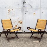 Paire de fauteuils pliants mod. Ninfea par Gio Ponti Prod. Reguitti, Italie, 1958