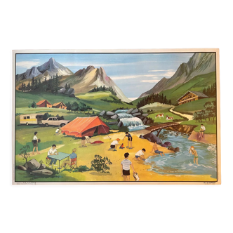 Ogé Hachette poster "camping / winter"