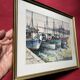 Watercolour Le Croisic port with boats
