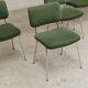 André Simard green velvet chairs for Airborne 1960, set of 6